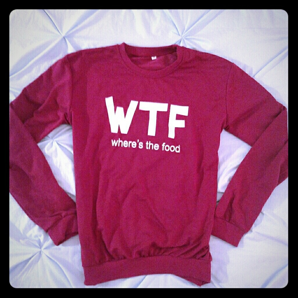 WTF (Where's the Food) Comfortable Pun Sweatshirt